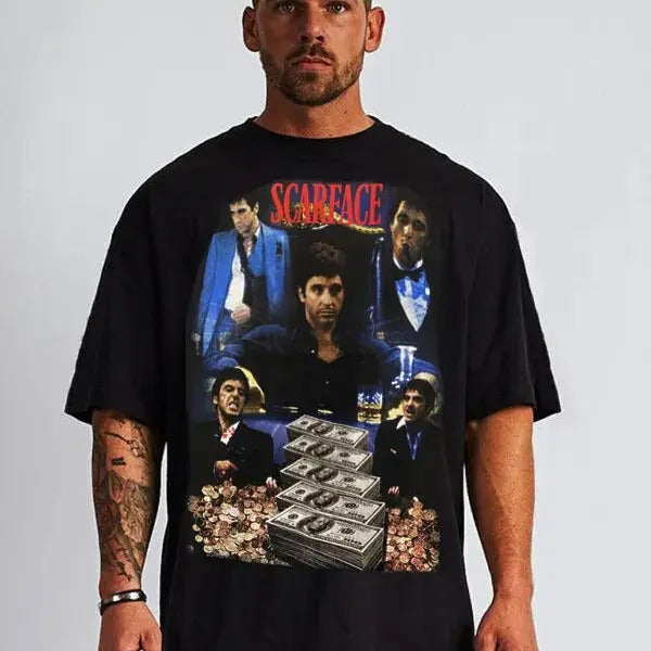 Scarface Money Black Movie Classic Horror Halloween - Adult & Kids T-Shirts, Sweatshirts & Hoodies apparel design preview 1