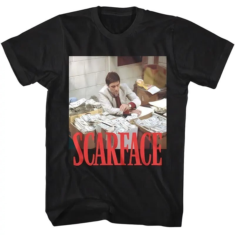Scarface Stacks Cash Tony Montana Al Pacino - Adult & Kids T-Shirts, Sweatshirts & Hoodies apparel design preview 1