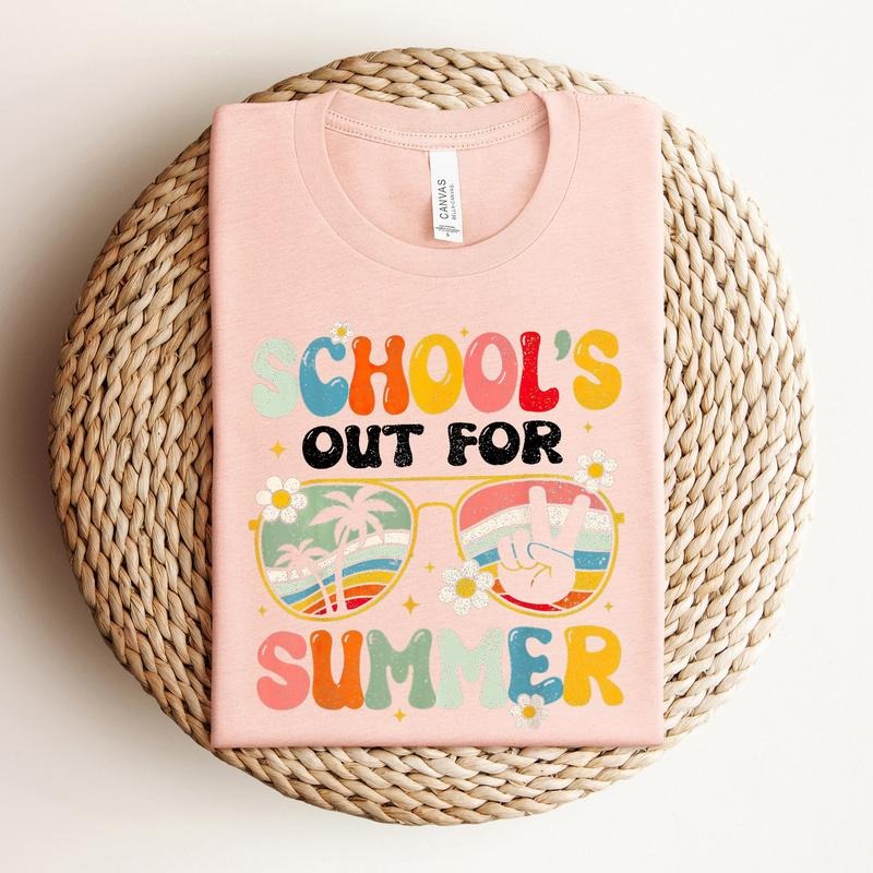 Schools Out Summer Happy Last Day School End Year - Adult & Kids T-Shirts, Sweatshirts & Hoodies apparel design preview 1