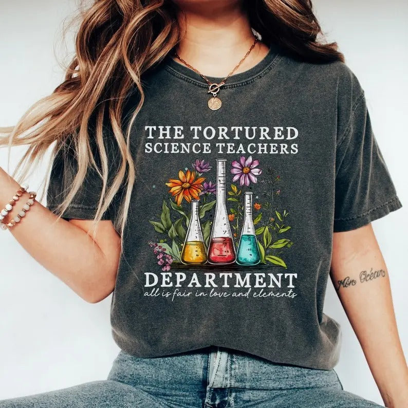 Science Teacher Lover Chemistry Tortured Teachers - Adult & Kids T-Shirts, Sweatshirts & Hoodies apparel design preview 1