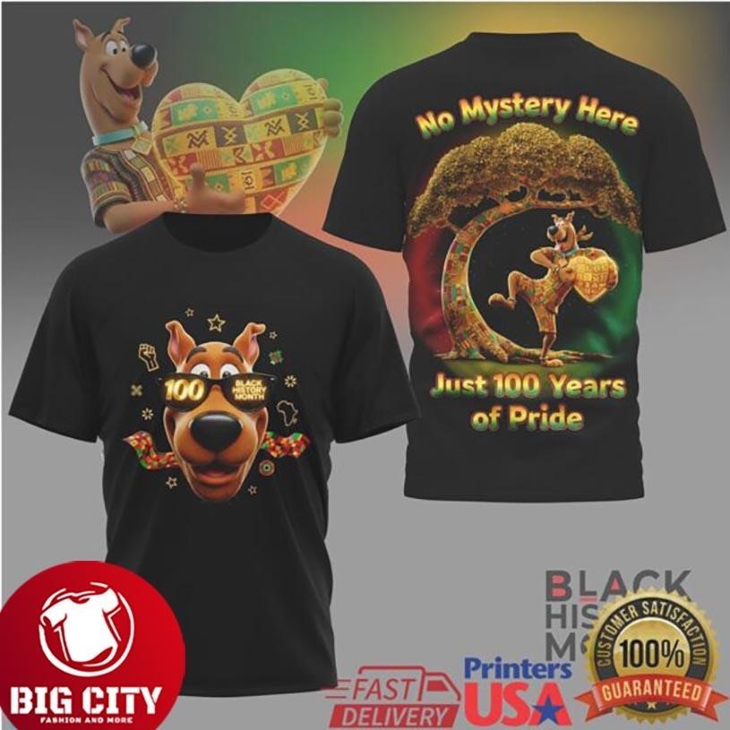 Scooby Doo Black History Month 100 Years of Pride Two - Adult & Kids T-Shirts, Sweatshirts & Hoodies apparel design preview 1