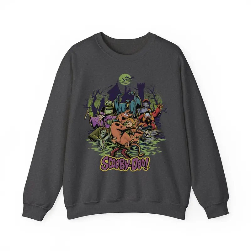 Scooby 90s Horror Movie Retro Halloween Scoobydoo - Adult & Kids T-Shirts, Sweatshirts & Hoodies apparel design preview 1