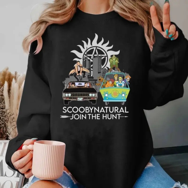 Scoodynattural Join Hunt Scooby Doo Supenattural - Adult & Kids T-Shirts, Sweatshirts & Hoodies apparel design preview 1