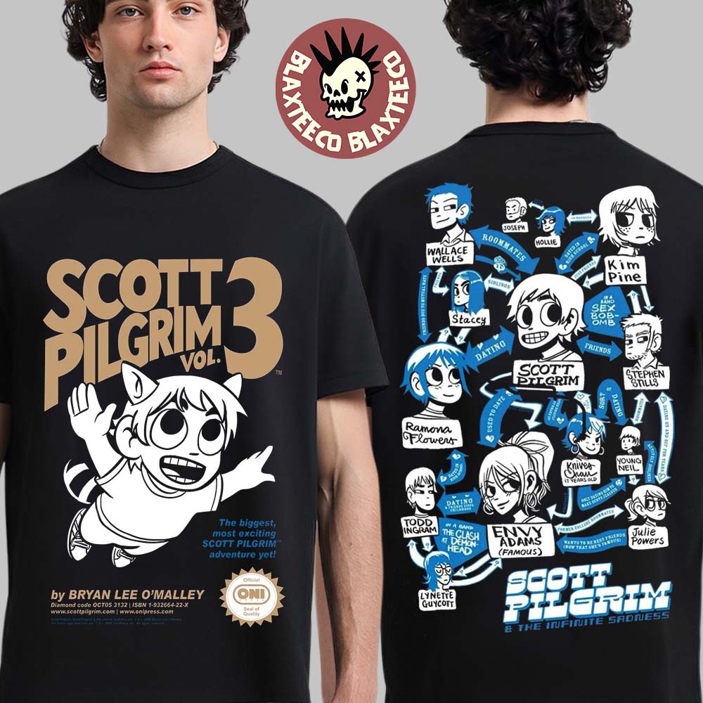 Scott Pilgrim Vol 3 And The Infinite Sadness 20th - Adult & Kids T-Shirts, Sweatshirts & Hoodies apparel design preview 1