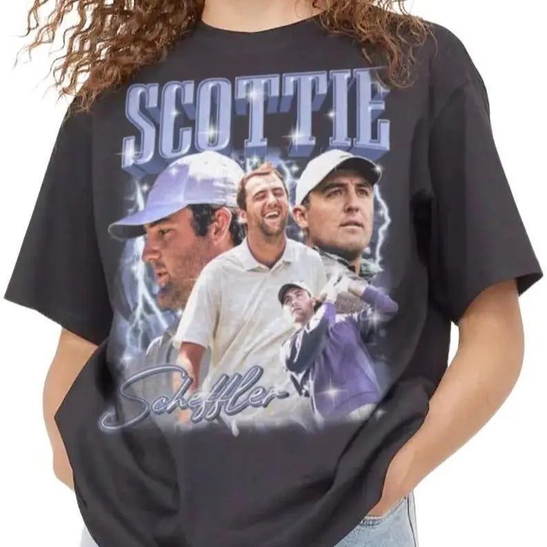 Scottie Scheffler American Sport Bootleg Homage - Adult & Kids T-Shirts, Sweatshirts & Hoodies apparel design preview 1