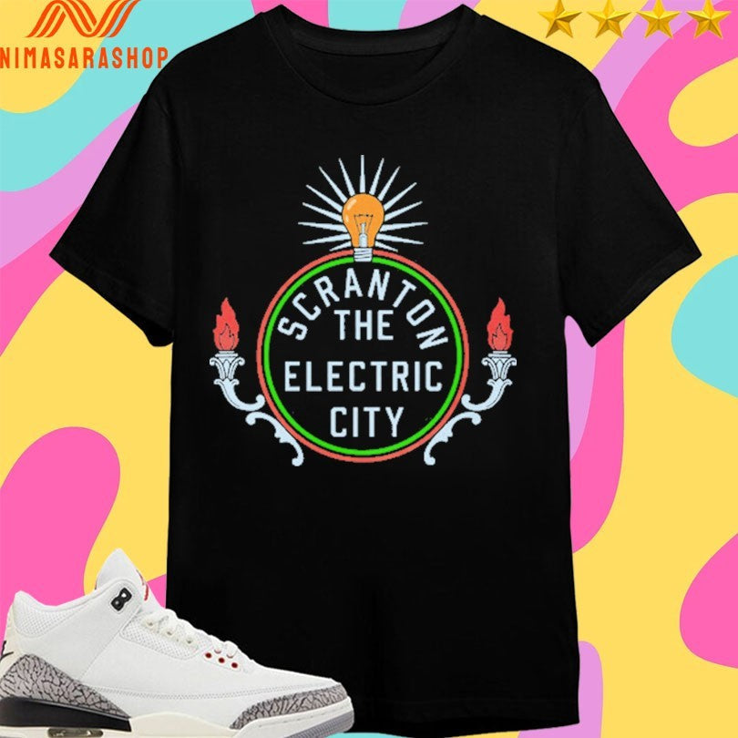Scranton The Electric City Logo - Adult & Kids T-Shirts, Sweatshirts & Hoodies apparel design preview 1