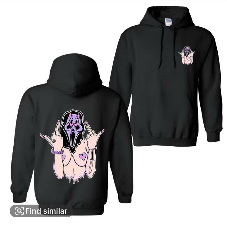 Scream Funny Expression Na.Ked Body Black Print 2 - Adult & Kids T-Shirts, Sweatshirts & Hoodies apparel design preview 1
