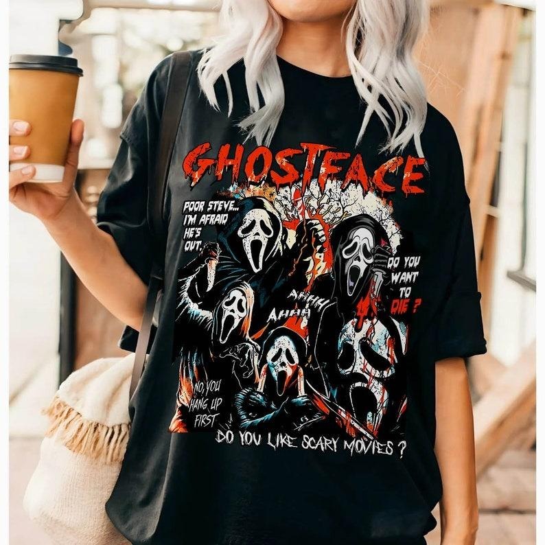 Scream Vintage Halloween Ghostface Horror Movie - Adult & Kids T-Shirts, Sweatshirts & Hoodies apparel design preview 1