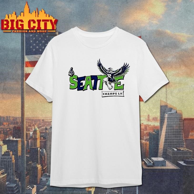 Seattle Champs Lx Number 12 Fan Eagle Logo - Adult & Kids T-Shirts, Sweatshirts & Hoodies apparel design preview 1