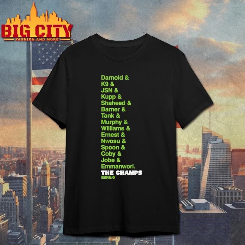 Seattle Football Champs List - Adult & Kids T-Shirts, Sweatshirts & Hoodies apparel design preview 1