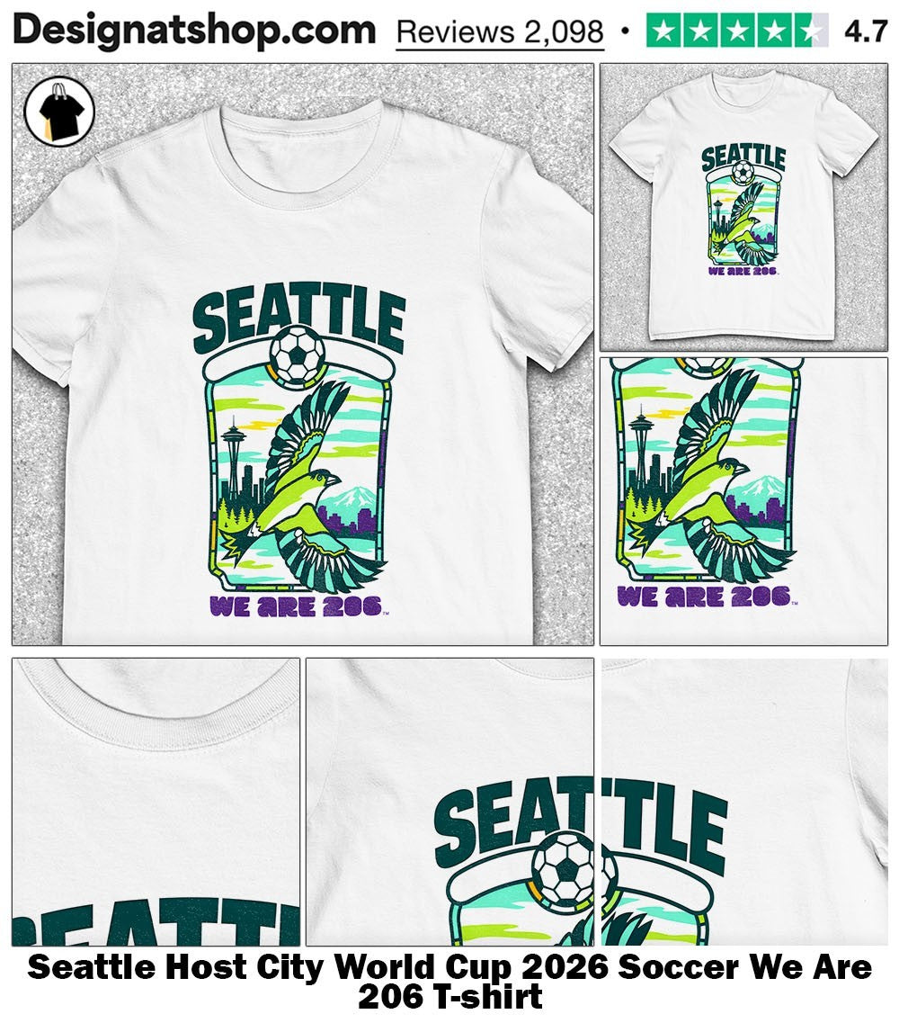 Seattle Host City World Cup 2026 Soccer We Are 206 - Adult & Kids T-Shirts, Sweatshirts & Hoodies apparel design preview 1