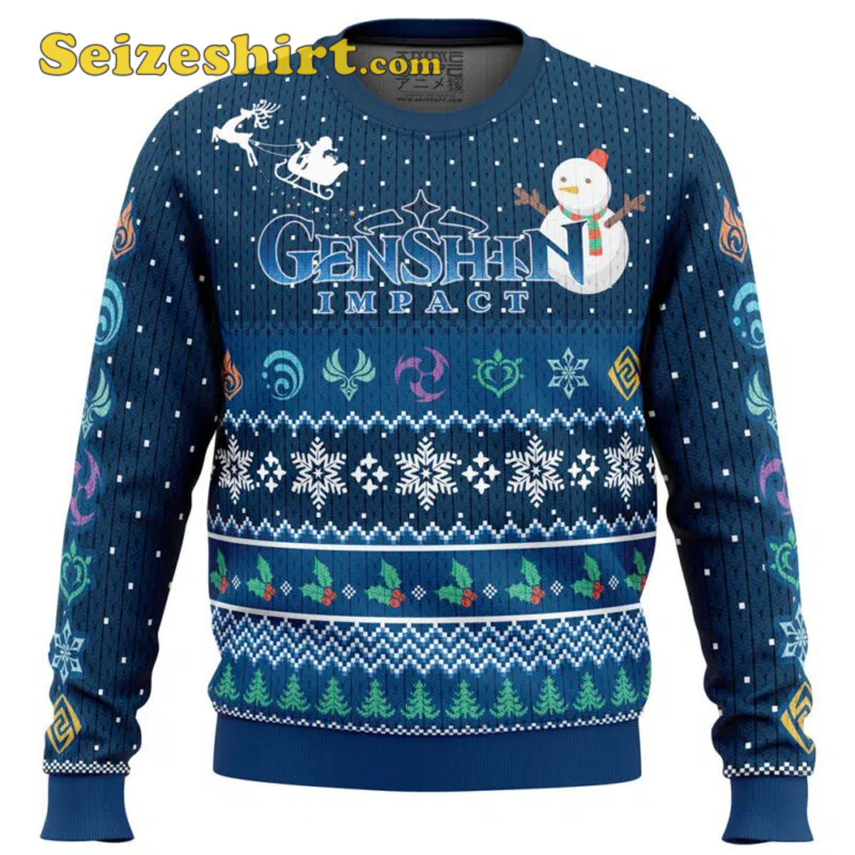 Seizeshirt Happy Holidays Genshin Impact Ugly Christmas Sweater - Gift Idea product image