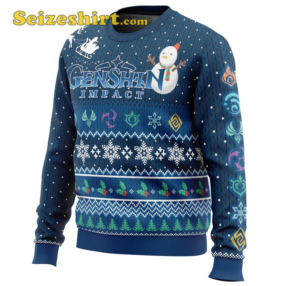 Seizeshirt Happy Holidays Genshin Impact Ugly Christmas Sweater - Gift Idea product image 2