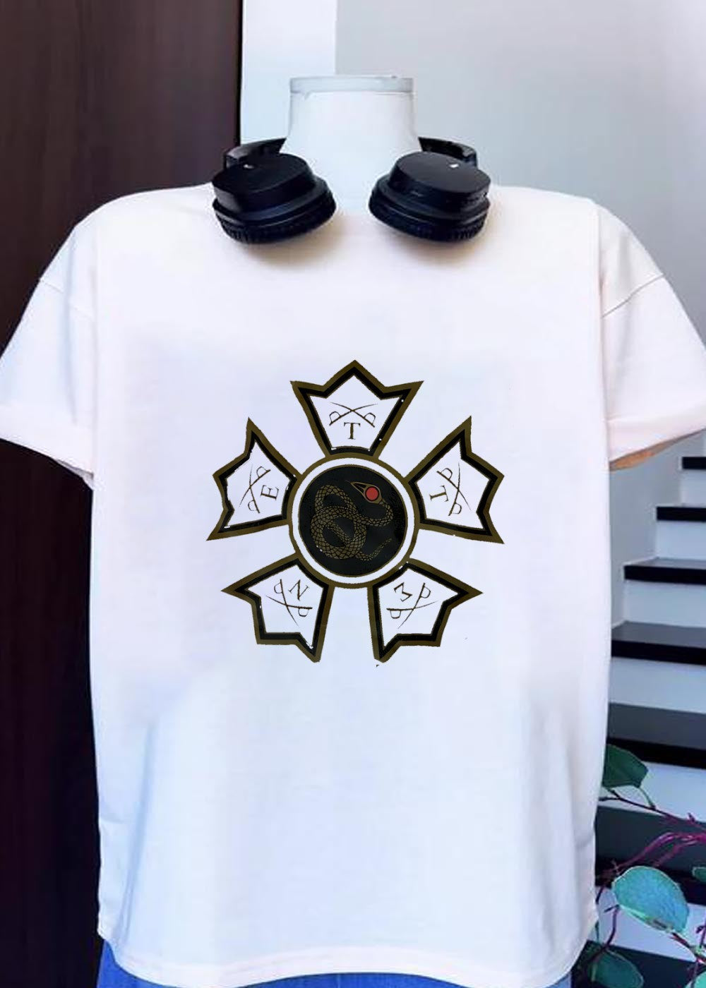 Serpent Emblem Sword T P E N Z Logo Graphic - Adult & Kids T-Shirts, Sweatshirts & Hoodies apparel design preview 1