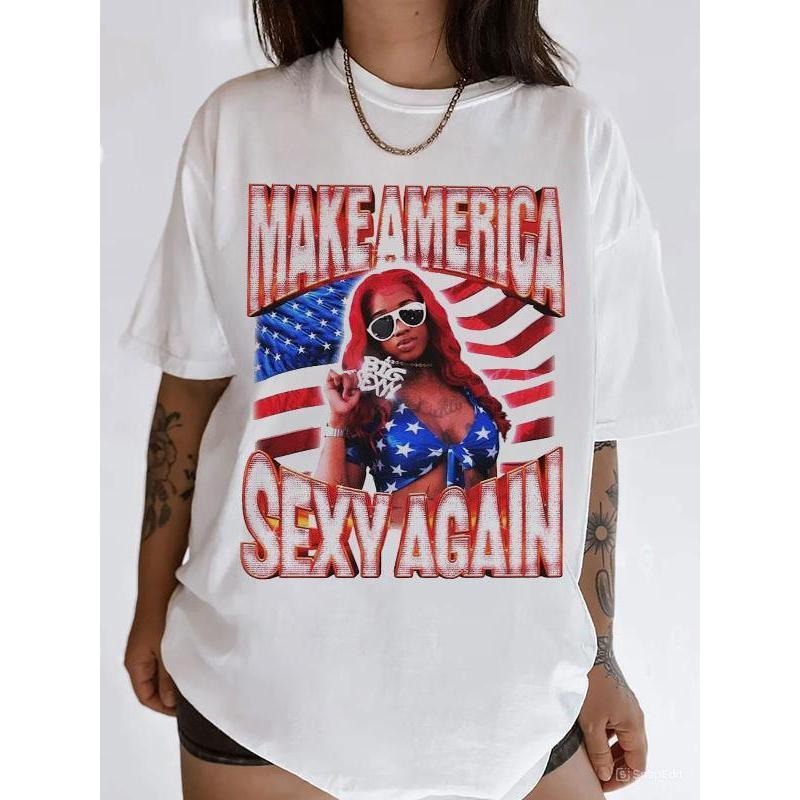 Sexy Red Make American Sexxy Again Vintage Bootleg - Adult & Kids T-Shirts, Sweatshirts & Hoodies apparel design preview 1