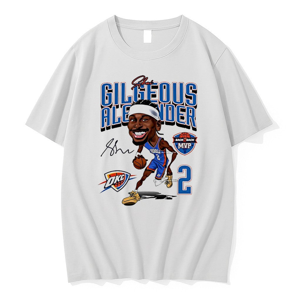 Shai Gilgeous Alexander 2 Ock Thunders Back Mvp - Adult & Kids T-Shirts, Sweatshirts & Hoodies apparel design preview 1