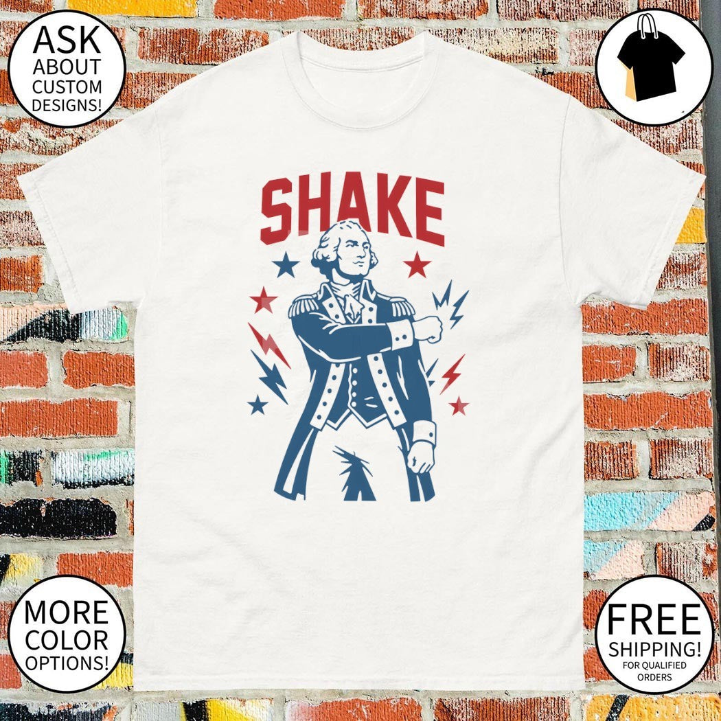 Shake Ben Franklin Fourth of July America 2026 - Adult & Kids T-Shirts, Sweatshirts & Hoodies apparel design preview 1