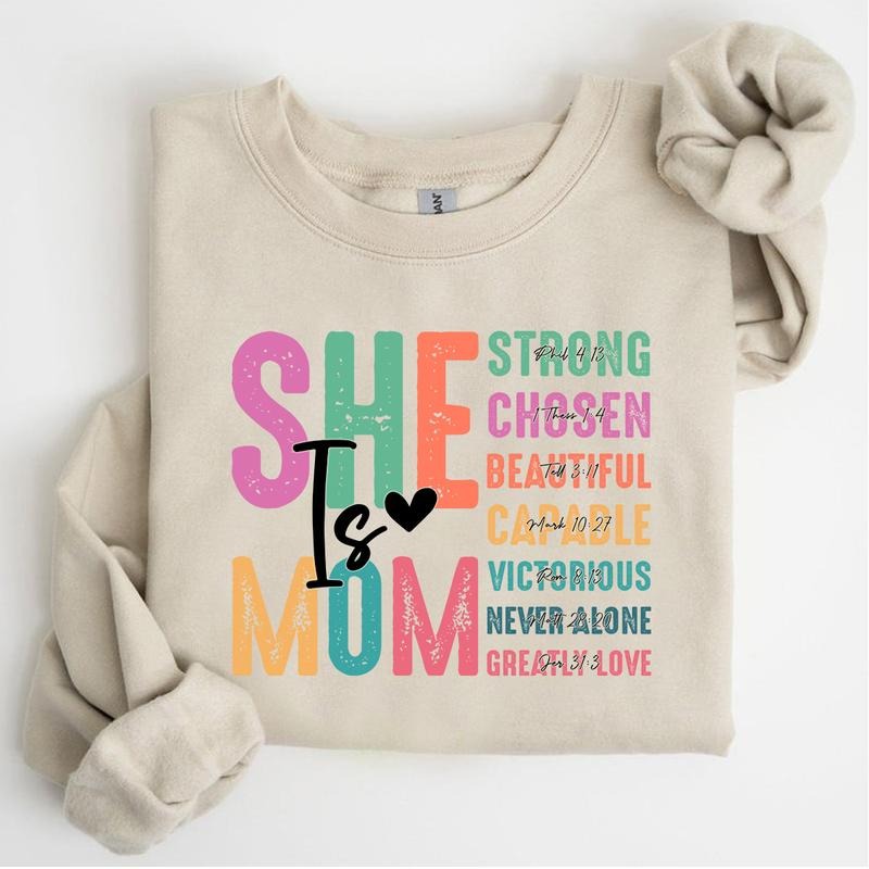 She Is Mom Mama Bible Verse Cute - Adult & Kids T-Shirts, Sweatshirts & Hoodies apparel design preview 1