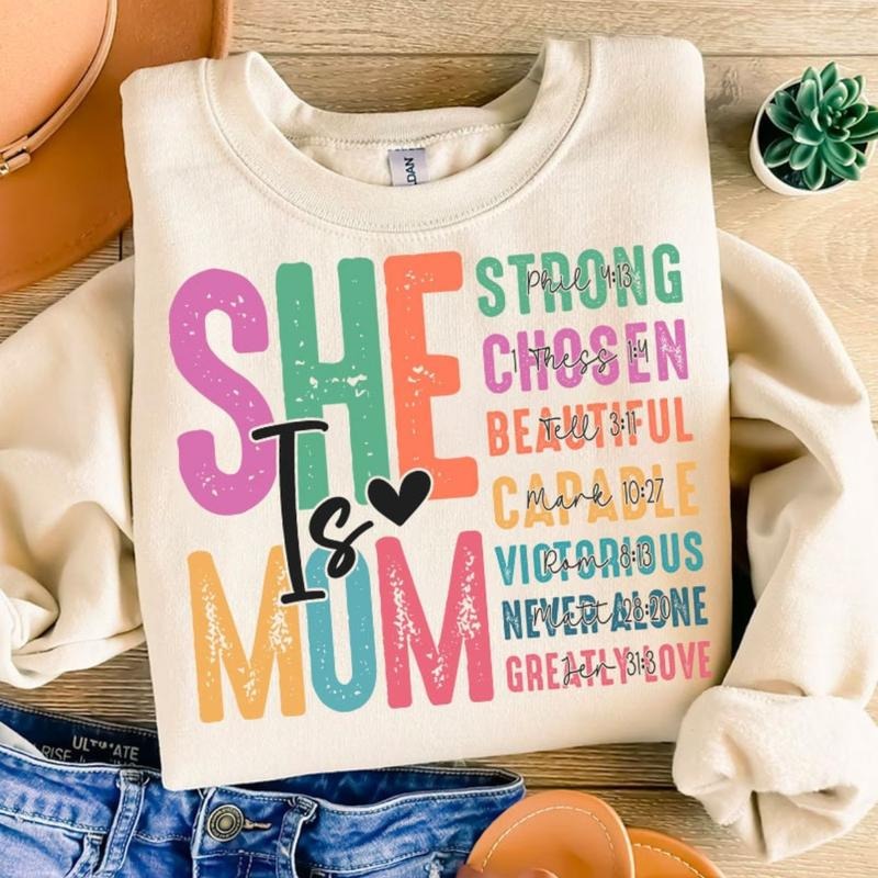She Is Mom PNG Life - Adult & Kids T-Shirts, Sweatshirts & Hoodies apparel design preview 1