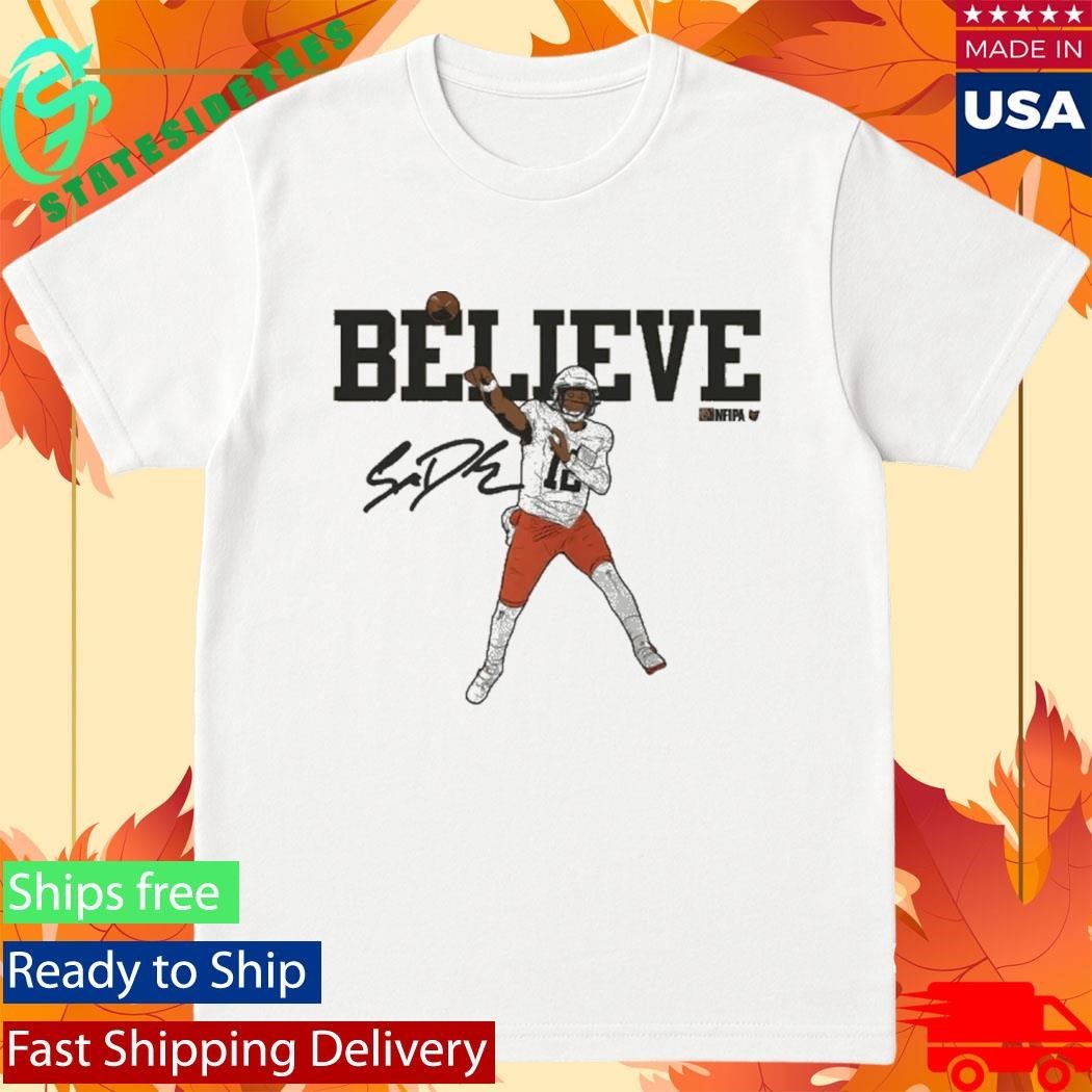 Shedeur Sanders Believe Cleveland Football - Adult & Kids T-Shirts, Sweatshirts & Hoodies apparel design preview 1