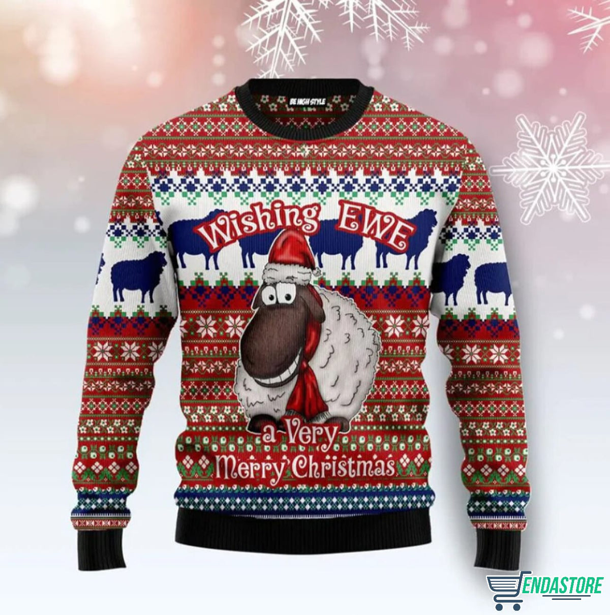 Sheep Wishing Ewe 3D Ugly Christmas Sweater - Holiday Gift product image
