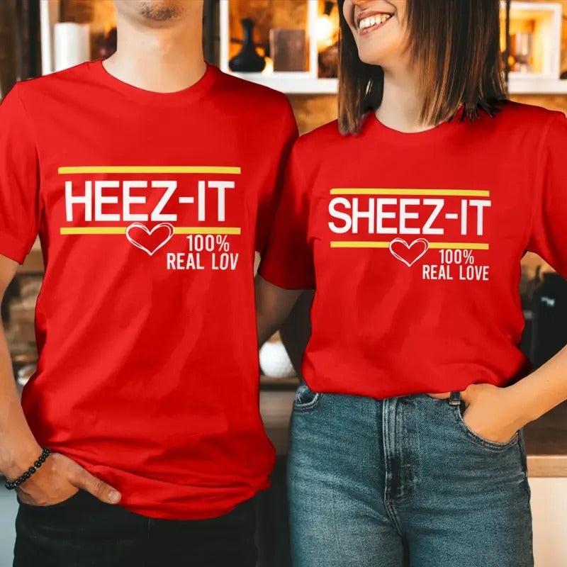 Sheez Heez 100% Real Love Funny Cotton Fabric Casual - Adult & Kids T-Shirts, Sweatshirts & Hoodies apparel design preview 1