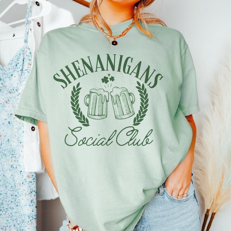 Shenanigans Social Club St. Patrick'S Day Patty'S - Adult & Kids T-Shirts, Sweatshirts & Hoodies apparel design preview 1