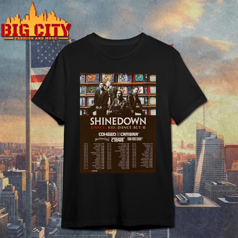 Shinedown Dance Kid Act II 2026 World Tour All Across - Adult & Kids T-Shirts, Sweatshirts & Hoodies apparel design preview 1