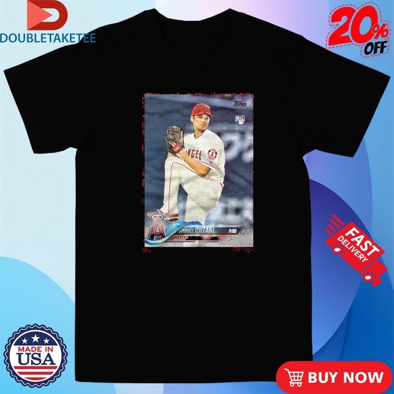 Shohei Ohtani Los Angeles Angels 2018 Topps Baseball - Adult & Kids T-Shirts, Sweatshirts & Hoodies apparel design preview 1
