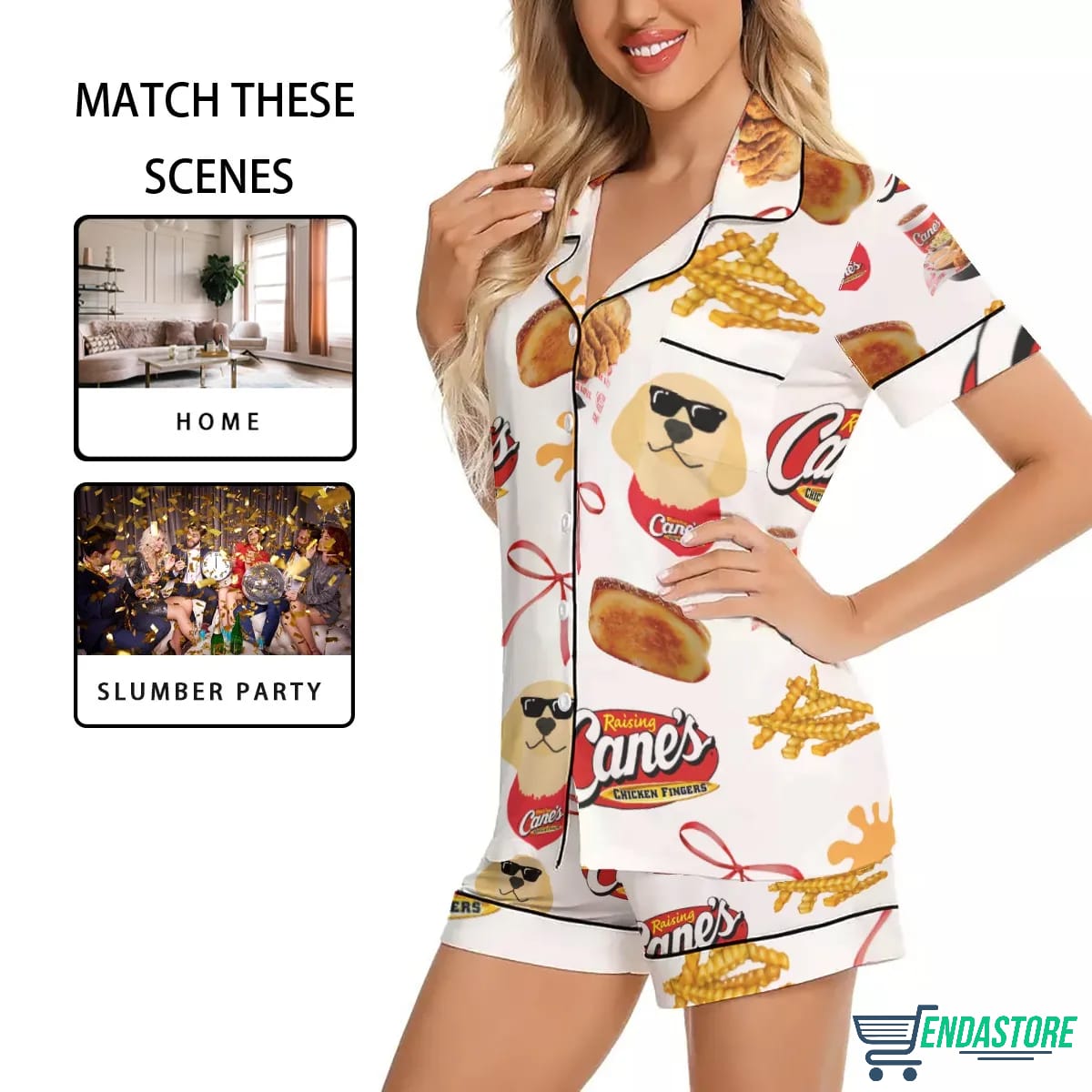 Short-Raising Chicken Silky Satin Pajama Set 3D Sweater - Gift Idea product image 4