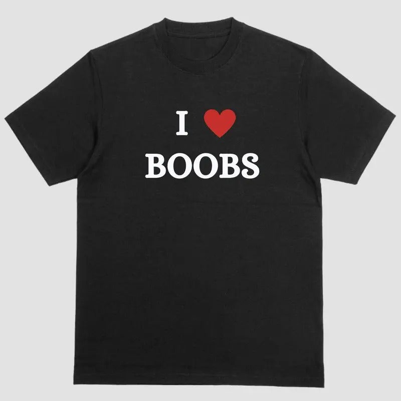 Short Sleeve I LOVE BOOBS Trend 2025 - Adult & Kids T-Shirts, Sweatshirts & Hoodies apparel design preview 1