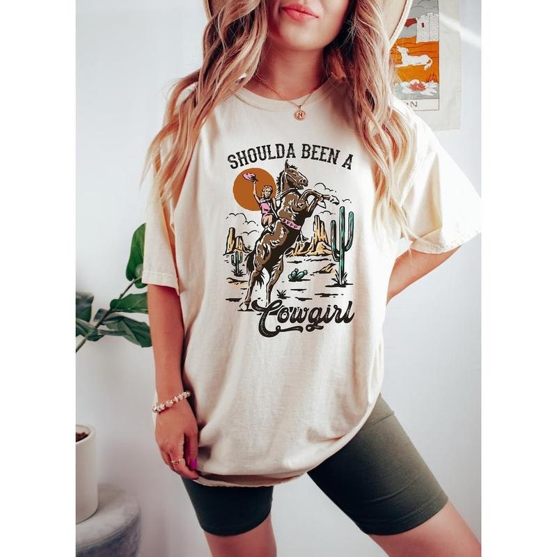 Should Been Cowgirl Retro Western Rodeo Country - Adult & Kids T-Shirts, Sweatshirts & Hoodies apparel design preview 1