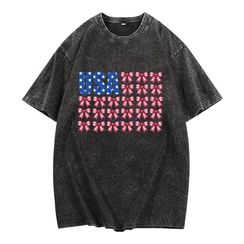Showcase Your American Pride Washed Featuring "USA" - Adult & Kids T-Shirts, Sweatshirts & Hoodies apparel design preview 1