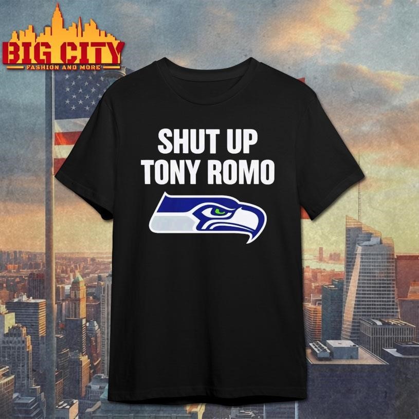 Shut Up Tony Romo Seahawks - Adult & Kids T-Shirts, Sweatshirts & Hoodies apparel design preview 1