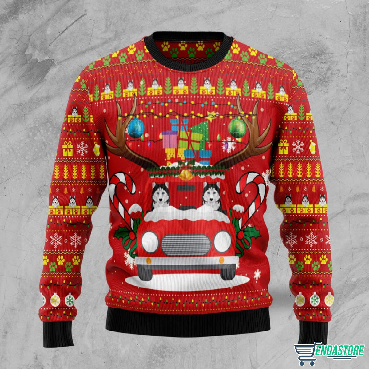 Siberian Husky 3D Ugly Christmas Sweater - Holiday Gift product image