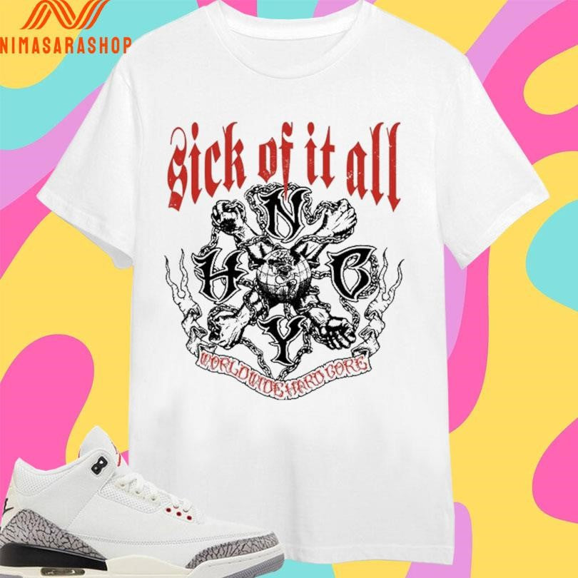 Sick Of It All World Wide Hard Core - Adult & Kids T-Shirts, Sweatshirts & Hoodies apparel design preview 1