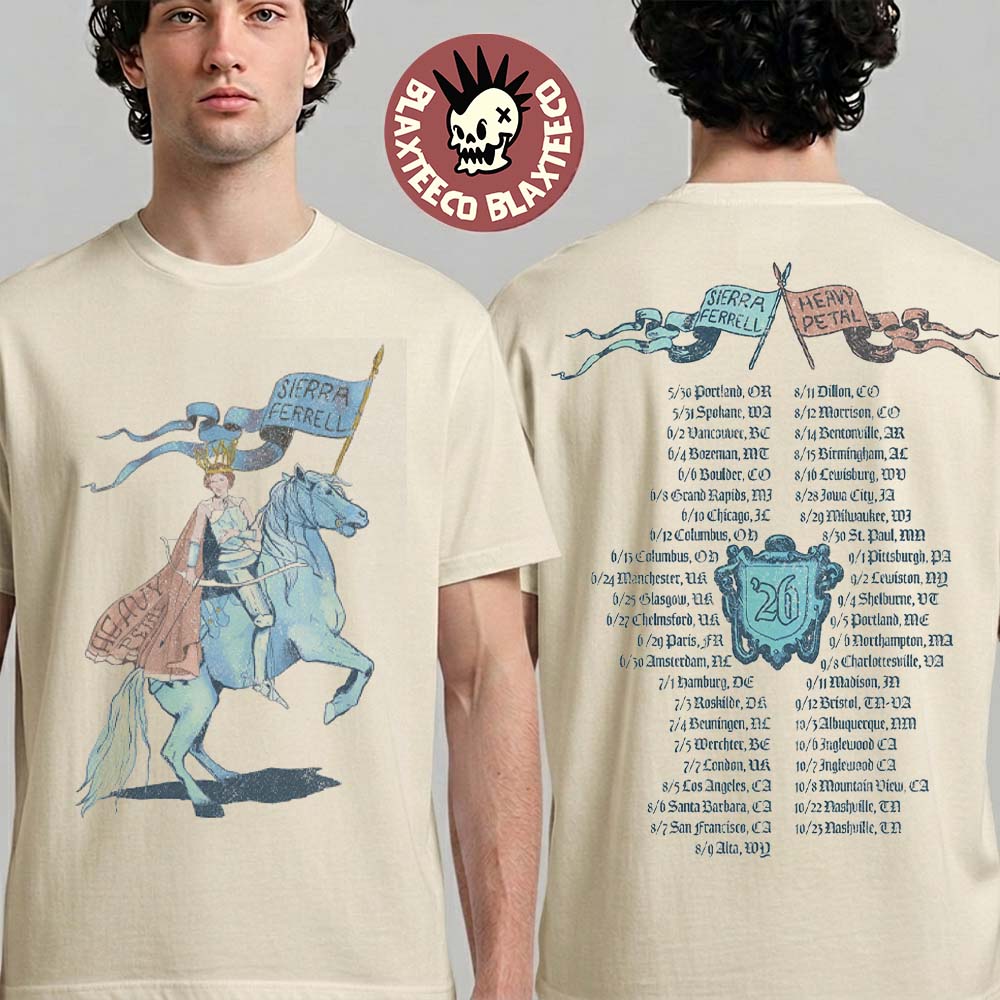 Sierra Ferrell Heavy Petal Tour 2026 Merch Knight - Adult & Kids T-Shirts, Sweatshirts & Hoodies apparel design preview 1