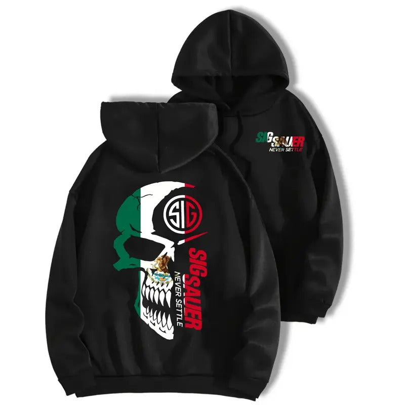 Sig Sauer Never Set BLACK Double Sided Mexican - Adult & Kids T-Shirts, Sweatshirts & Hoodies apparel design preview 1