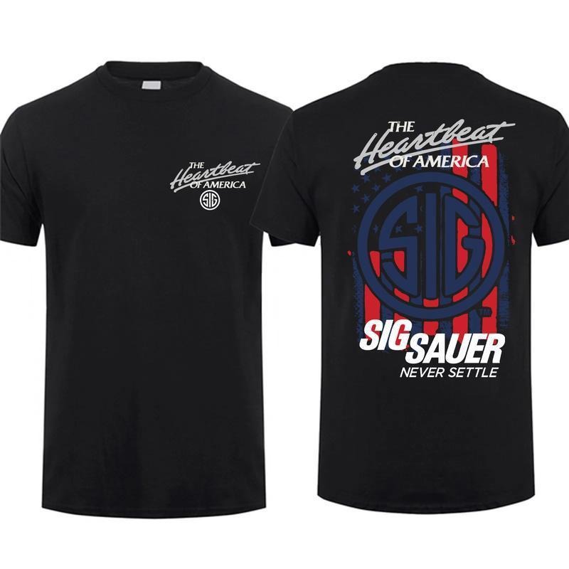 Sig Sauer Heartbeat America 2 Sided Fan Gun Lover - Adult & Kids T-Shirts, Sweatshirts & Hoodies apparel design preview 1