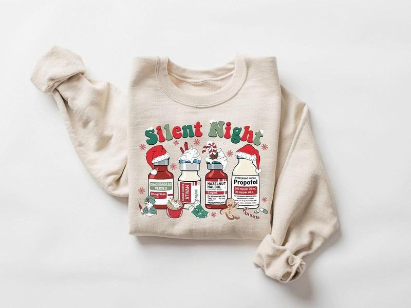 Silent Night Nurse Medical ICU 02 - Adult & Kids T-Shirts, Sweatshirts & Hoodies apparel design preview 1