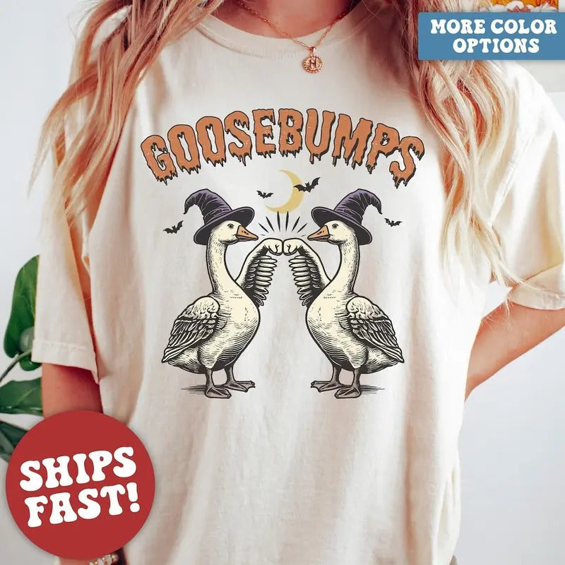 Silly Goose Bumps Halloween Costume Spooky Season - Adult & Kids T-Shirts, Sweatshirts & Hoodies apparel design preview 1