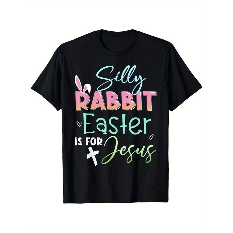 Silly Rabbit Easter Is Jesus" Black Cotton Casual - Adult & Kids T-Shirts, Sweatshirts & Hoodies apparel design preview 1