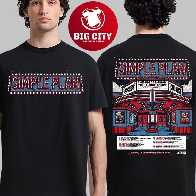Simple Plan The Bigger Than You Think Tour Sequel - Adult & Kids T-Shirts, Sweatshirts & Hoodies apparel design preview 1