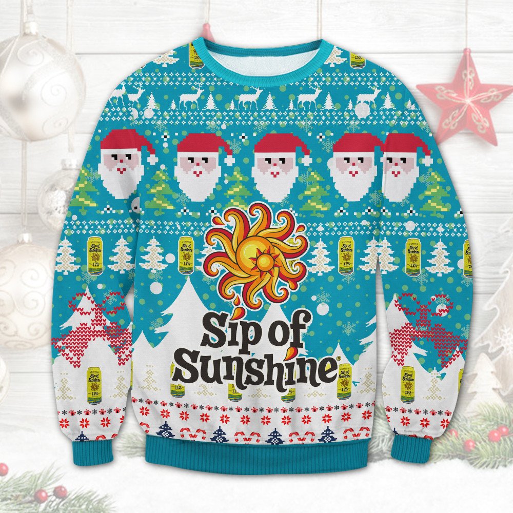 Sip Of Sunshine 3D Christmas Sweater - Holiday Gift product image