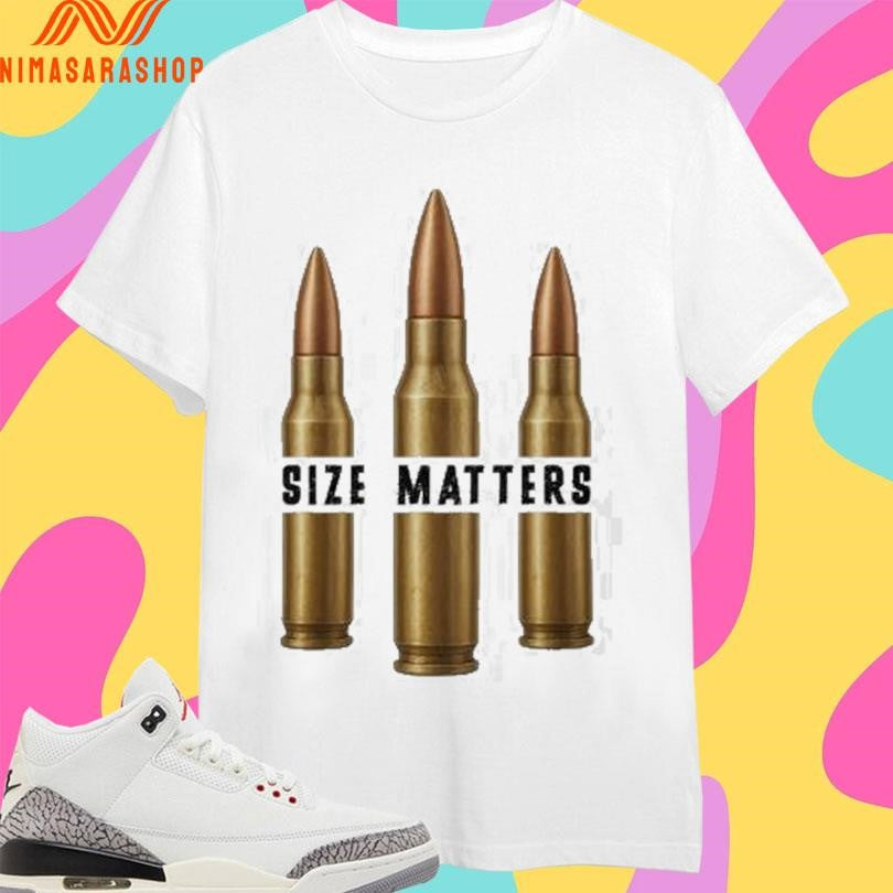 Size Matters Bullet - Adult & Kids T-Shirts, Sweatshirts & Hoodies apparel design preview 1