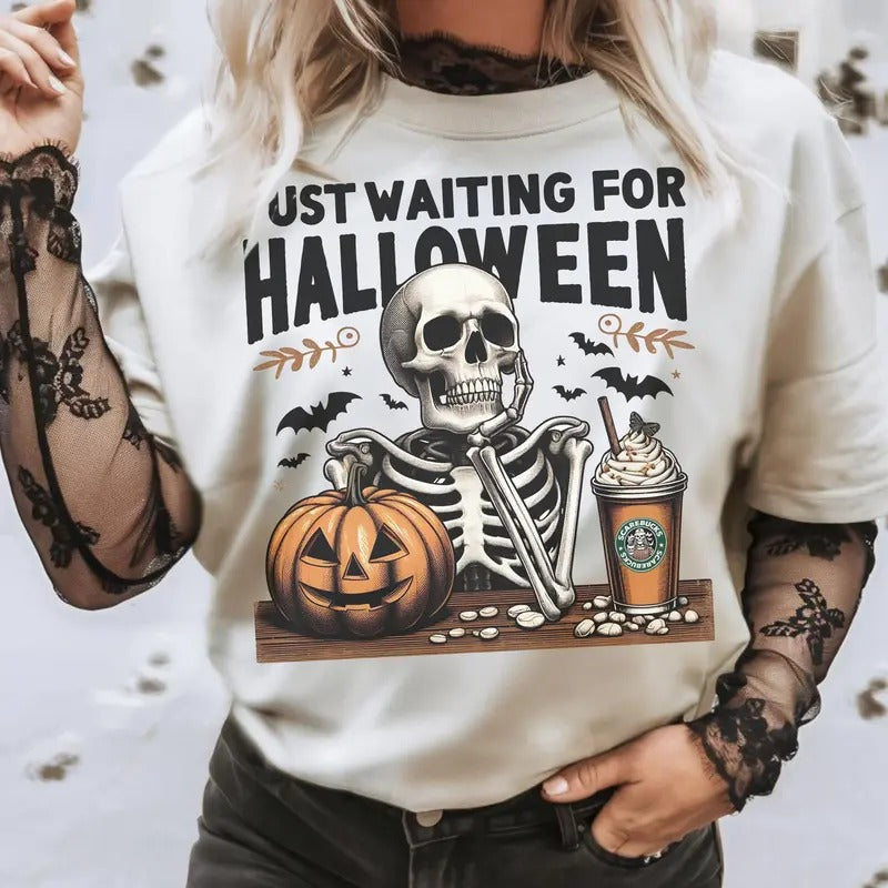 Skeleton Halloween DRG Retro Female - Adult & Kids T-Shirts, Sweatshirts & Hoodies apparel design preview 1
