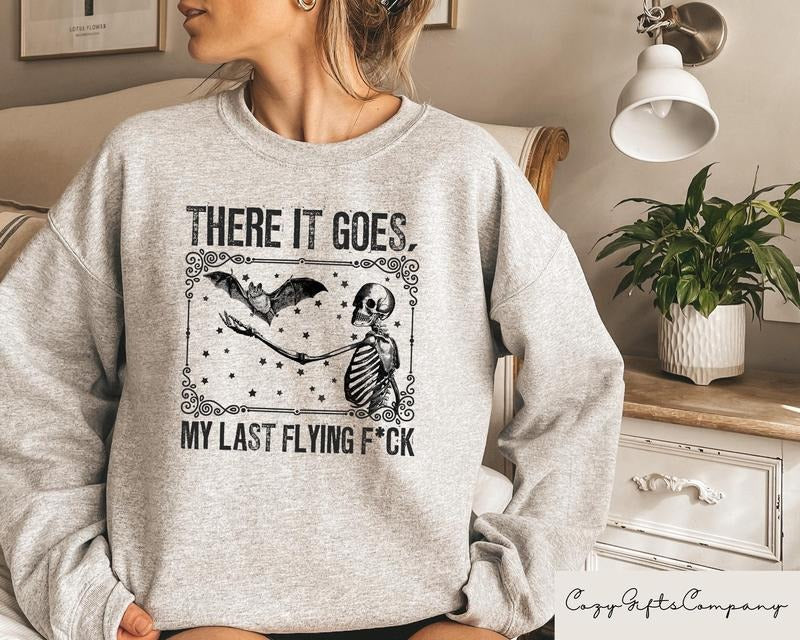 Skeleton Bat Halloween Spooky Season - Adult & Kids T-Shirts, Sweatshirts & Hoodies apparel design preview 1