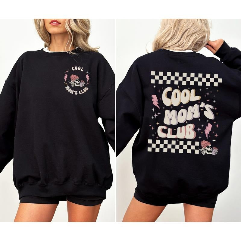 Skeleton Cool Mom Club Family Matching Spooky - Adult & Kids T-Shirts, Sweatshirts & Hoodies apparel design preview 1