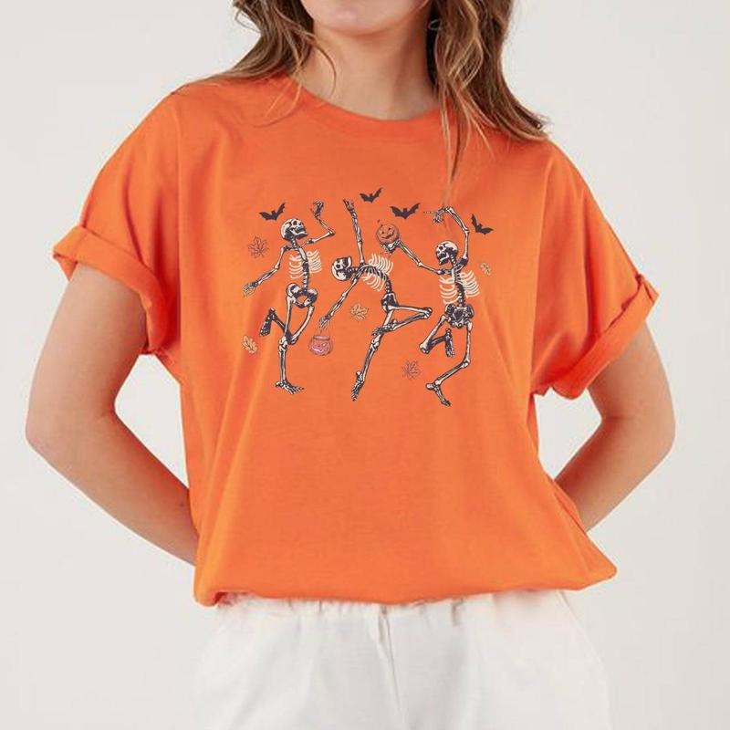 Skeleton Dancing Halloween Anti Trump Short Sleeve - Adult & Kids T-Shirts, Sweatshirts & Hoodies apparel design preview 1