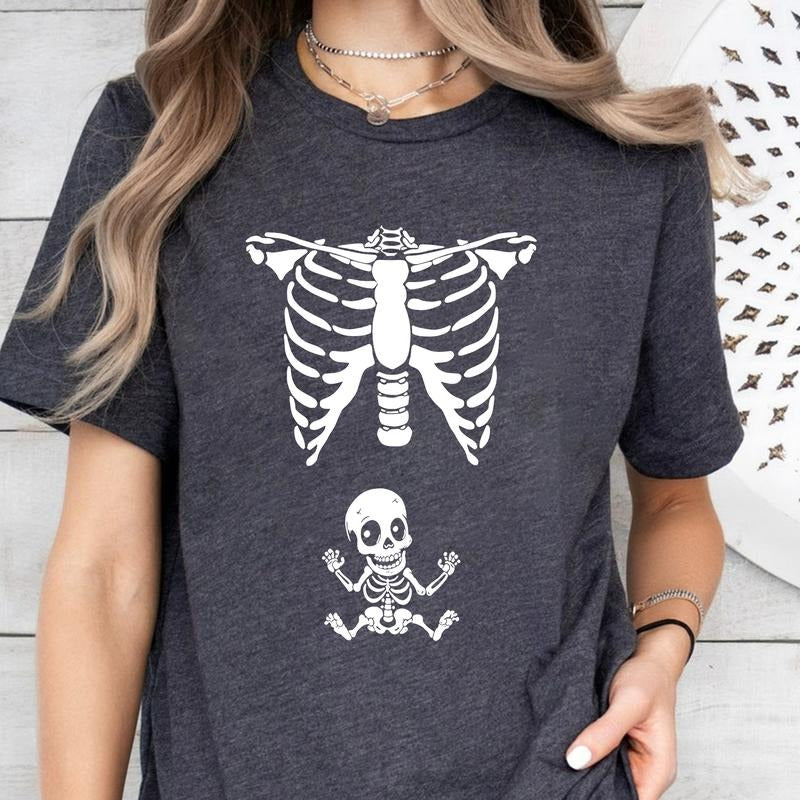 Skeleton Maternity Halloween Pregnant Pregnancy - Adult & Kids T-Shirts, Sweatshirts & Hoodies apparel design preview 1